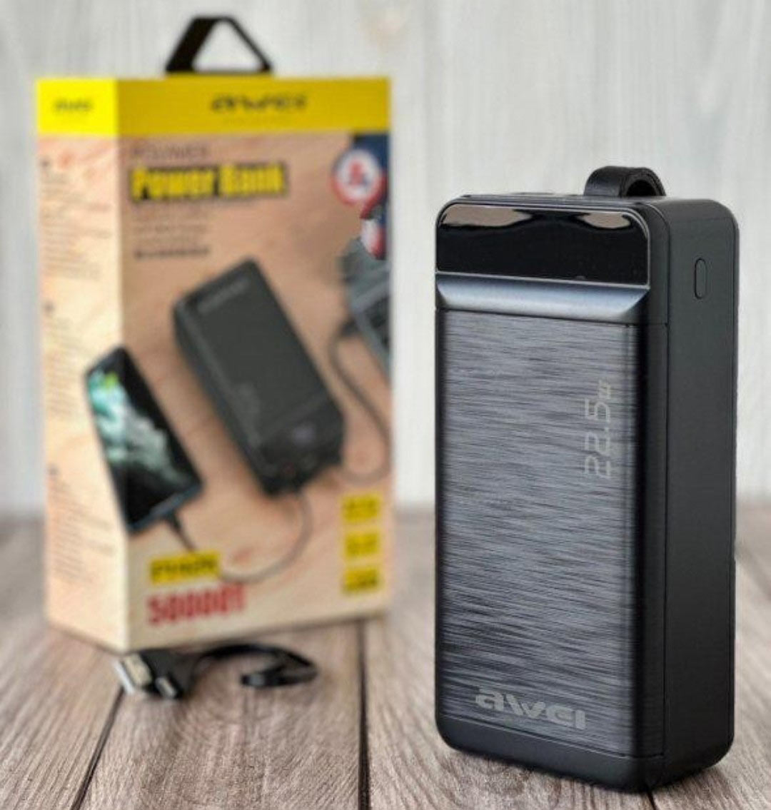 Awei PowerBank Повербанк Awei P142K 50000 mAh 22.5W. Купить в Киеве. Тел.:  +38 (044) 229-50-84