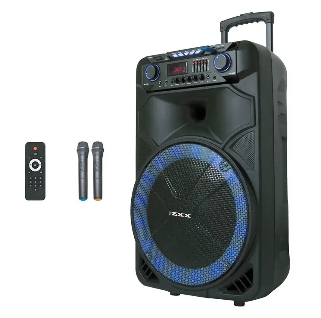 DJACK Акустическая колонка с микрофонами ZXX-1011 15 USB/SD/FM/BT